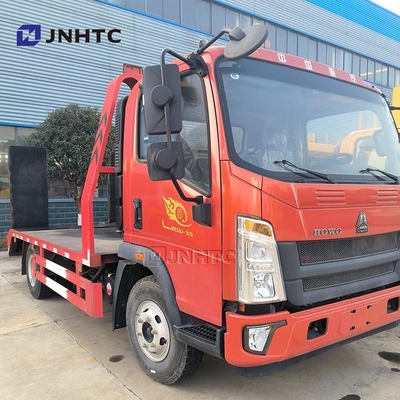 HOWO 破片トラック 4x2 5トンの掘削機 積載機 積載 トロー 破片トラック フラットベッド貨物トラック