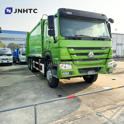 HOWO 6x4 ゴミトラック コンパクターユーロ2 ゴミ処理 ゴミ箱 後部積載 トラック グリーンディーゼル モデル 新品
