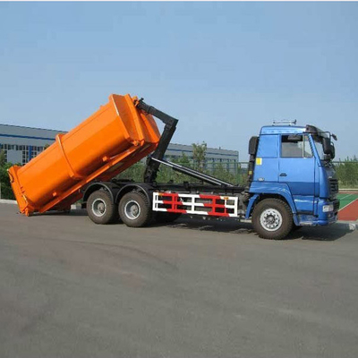HOWO 6X4キャリッジ取り外し可能なゴミ収集のトラックの黄色色290/336/371hp