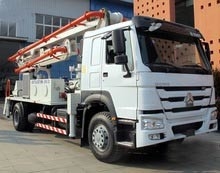高出力125M3/Hの6つの車輪の具体的なポンプ トラック/セメント ブームのトラック