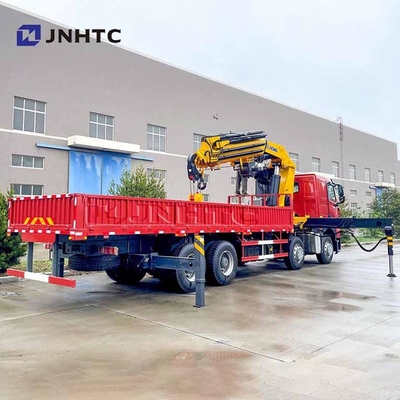 中国 ホウ 6x4 380hp 積荷トラック 14/ 16 トン 望遠鏡式ブームマウントクレーン 良い価格