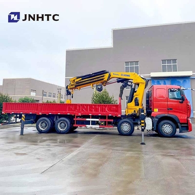 中国 ホウ 6x4 380hp 積荷トラック 14/ 16 トン 望遠鏡式ブームマウントクレーン 良い価格