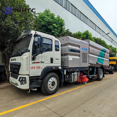 HOWO 道路掃除機 トラック 4X2 搭載道路塩分散布機 雪清掃機