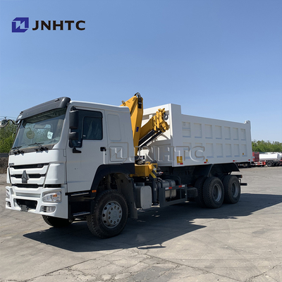 Sinotruk Howo 6x4 371馬力 ダンプトラック クレーン付き 10トン シンガポール トラック搭載伸縮ブームクレーン