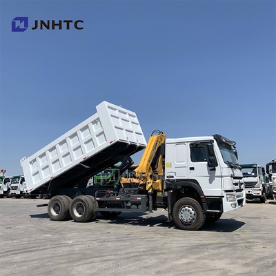 Sinotruk Howo 6x4 371馬力 ダンプトラック クレーン付き 10トン シンガポール トラック搭載伸縮ブームクレーン