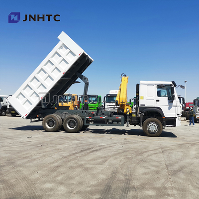 Sinotruk Howo 6x4 371馬力 ダンプトラック クレーン付き 10トン シンガポール トラック搭載伸縮ブームクレーン