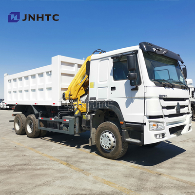 Sinotruk Howo 6x4 371馬力 ダンプトラック クレーン付き 10トン シンガポール トラック搭載伸縮ブームクレーン