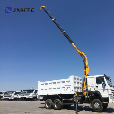 Sinotruk Howo 6x4 371馬力 ダンプトラック クレーン付き 10トン シンガポール トラック搭載伸縮ブームクレーン