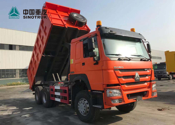 20CBM 13R22.5のオレンジのガーナのためのチューブレス タイヤのSinotruk Howo 6x4のダンプ トラック