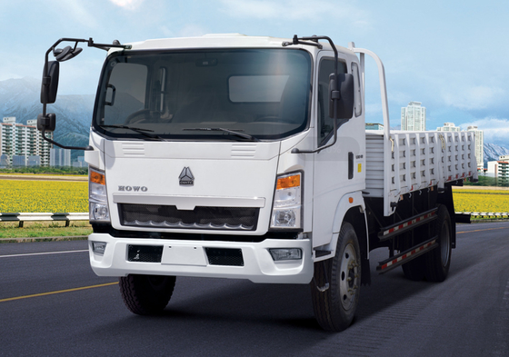 HOWO 4x2の軽量コマーシャルは低燃費のブラウン色160hp 8.2tの後車軸をトラックで運びます