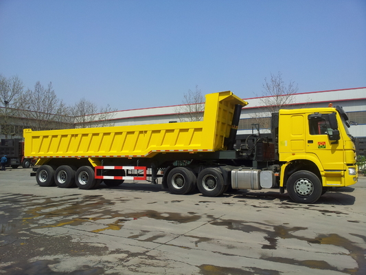 50 - 70T Sinotruk CIMCのボーキサイトの鉱石のローディングのための45cbmダンプカーのダンプ トラックのトレーラー