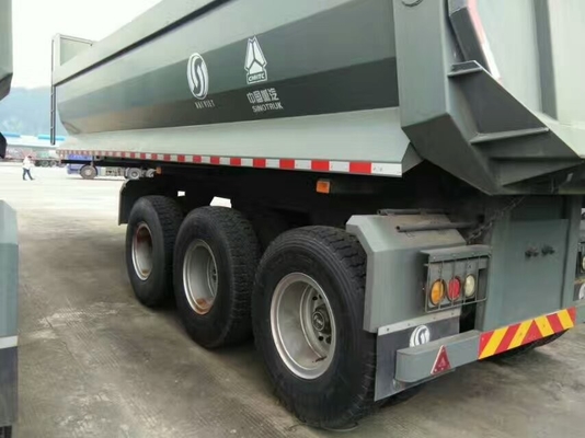 側面の監視および電気開始トップ・カバーが付いている半Sinotruk Howo 40-60tのダンプのトレーラー