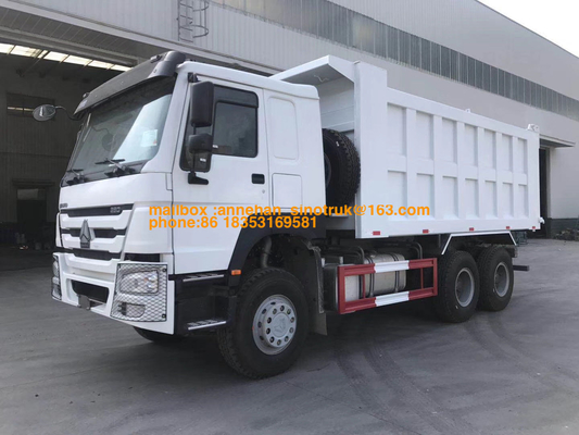 Euro4 Sino Howoのダンプ トラック381hp 20M3前部持ち上がる6x4 10は低雑音を動かします