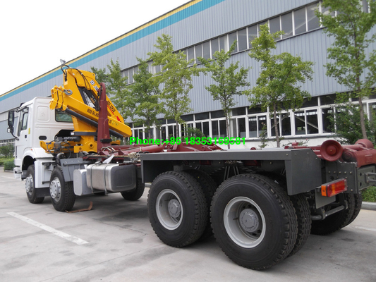 10T 6500mmの貨物箱のSinotruk Howo7のトラックによって取付けられるクレーン