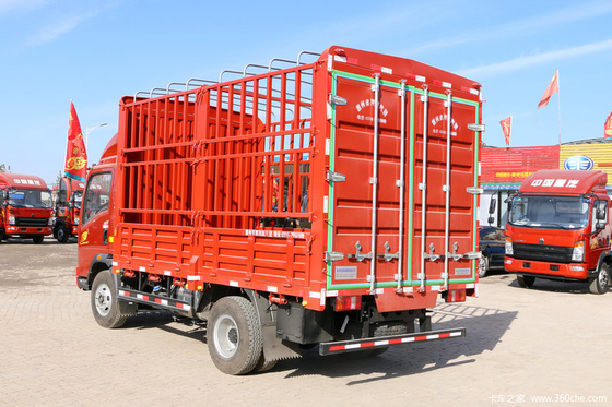 12赤い色のトン6の荷車引きの貨物トラックのSinotruk HOWOの軽トラック