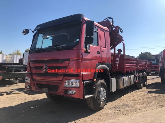 450hp 6*4のブームをはめ込む重い貨物トラック12Tはクレーンを取付けた