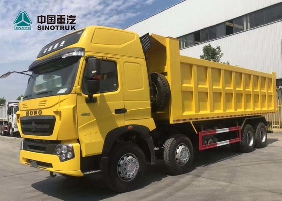 420HP 8X4 29CBM T7H Sinotruk Howoのダンプ トラックの黄色