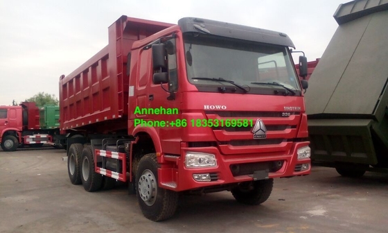 赤いHowo 7つのSinotruk Howo 6x4のダンプ トラック10の車輪20M3 40T