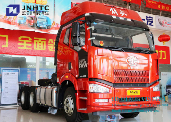 Faw J6Pのユーロ2の二重燃料庫が付いている350hp 10車輪6x4のトラクターのトラック