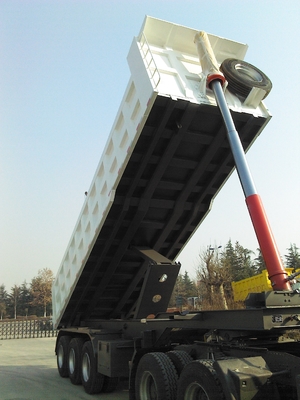 Sinotruk 3の車軸前部砂の輸送のための50トンの頑丈な半トレーラー
