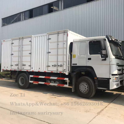 Sinotruk HOWOの軽量4x2重い貨物トラック290HP箱Truck LorryヴァンGoods