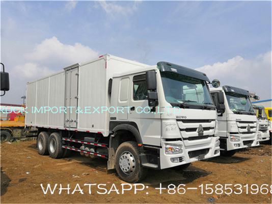 ナイジェリアの市場のためのSinotruk Howo 25のトン10のWheelsヴァンCargo Boxのトラック
