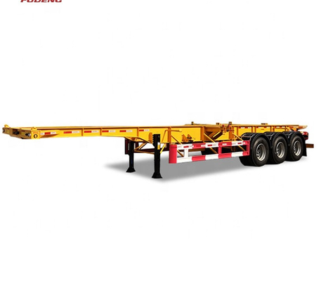 3半車軸20ft 40ft平床式トレーラーの容器のトレーラーのGooseneckの容器のトレーラー