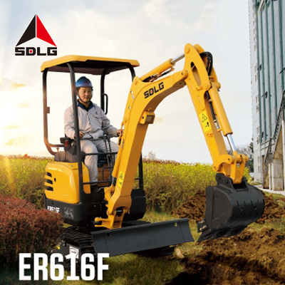 SDLG ER616Fの重い建設機械1トンの小型掘削機