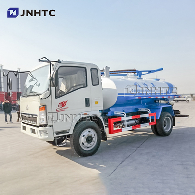 SINO HOWO 4x2 6は小さい真空の下水の吸引のトラック3000L 5000L 6000Lにタイヤをつける
