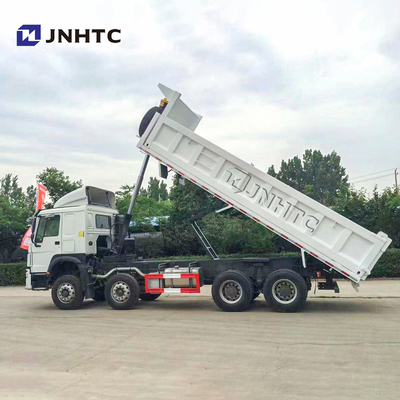 SINOTRUK HOWO 8X4 371hpの取り外し可能な貨物箱のダンプ トラックの平床式トレーラーの皿のダンプカー