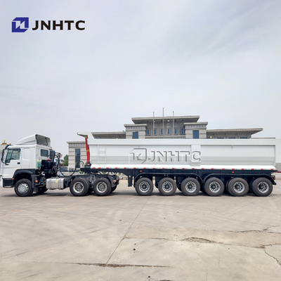 SINOTRUK 3 4車軸ダンプ トラックをひっくり返している頑丈な半トレーラー50T 40cbmの自己
