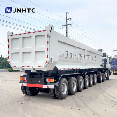 SINOTRUK 3 4車軸ダンプ トラックをひっくり返している頑丈な半トレーラー50T 40cbmの自己