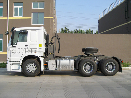 Sinotruk 3.5のインチEuro2 10の車輪371の右のトラックの頭部HOWOのトレーラーの頭部50Ton